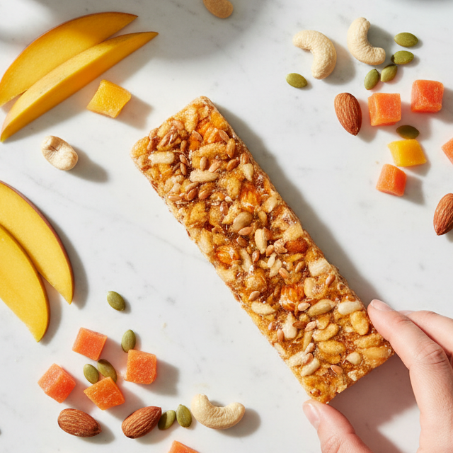 Spicy Mango Papaya Orchard Bars