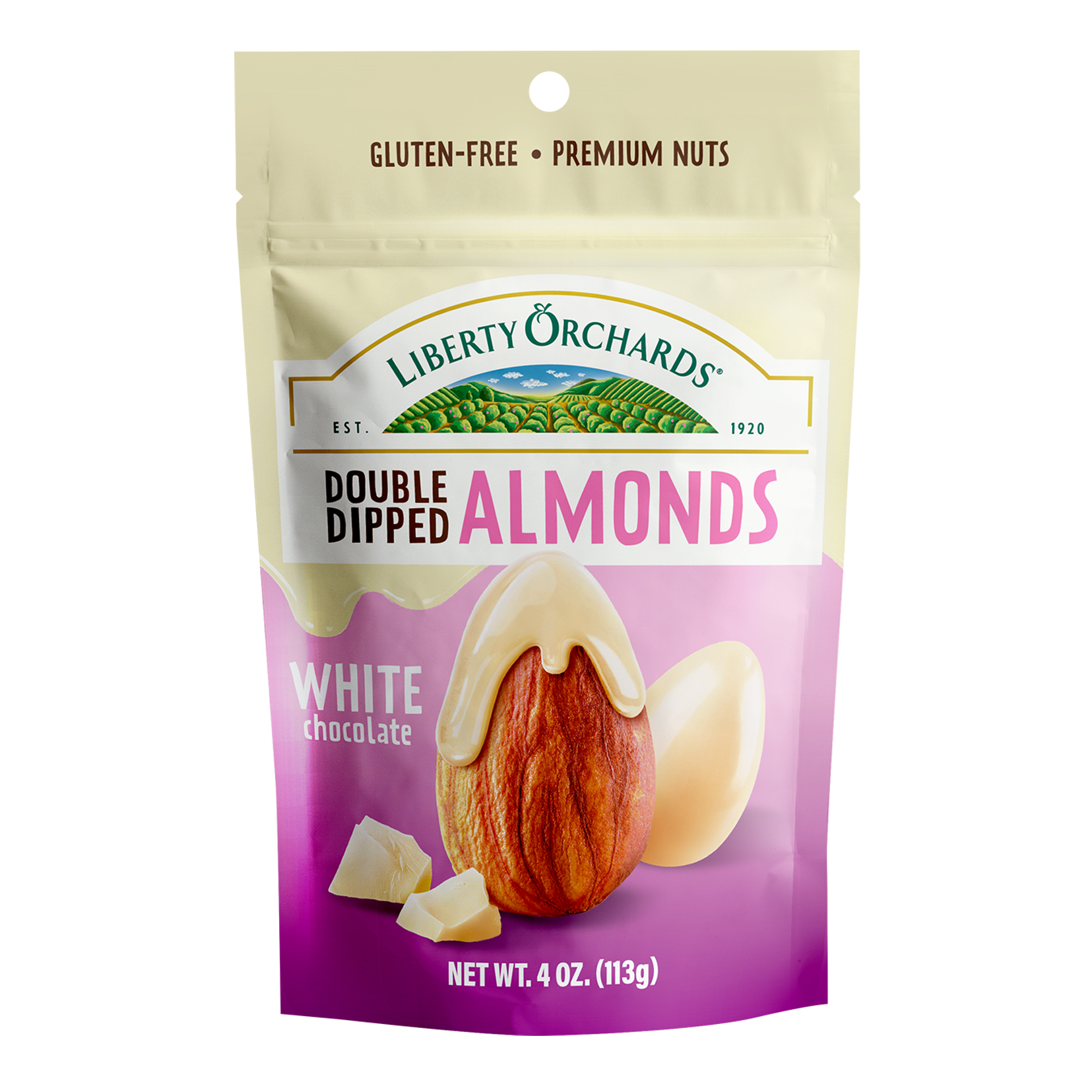 White Chocolate Almonds - Liberty Orchards