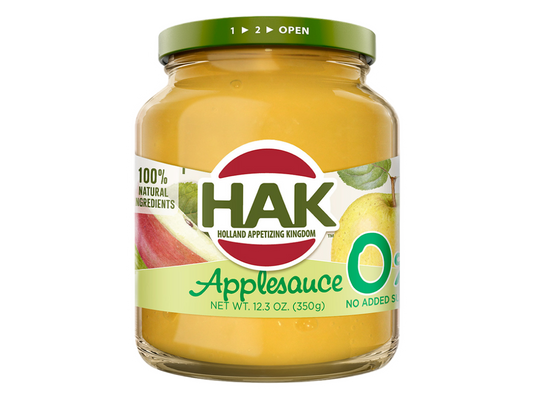 12.3oz HAK Applesauce Zero Sugar - Liberty Orchards