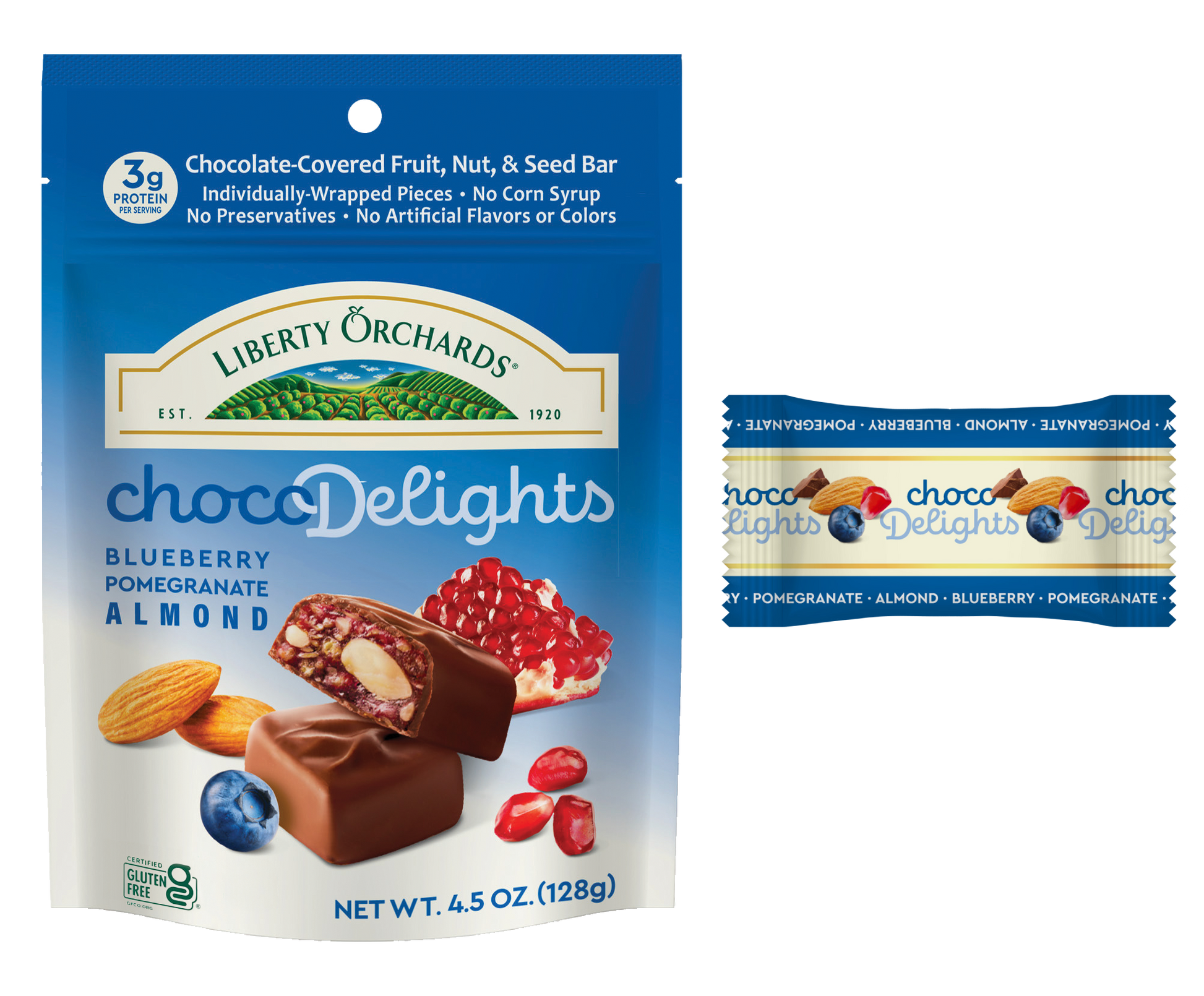 4.5oz ChocoDelights Blueberry-Pomegranate - Liberty Orchards