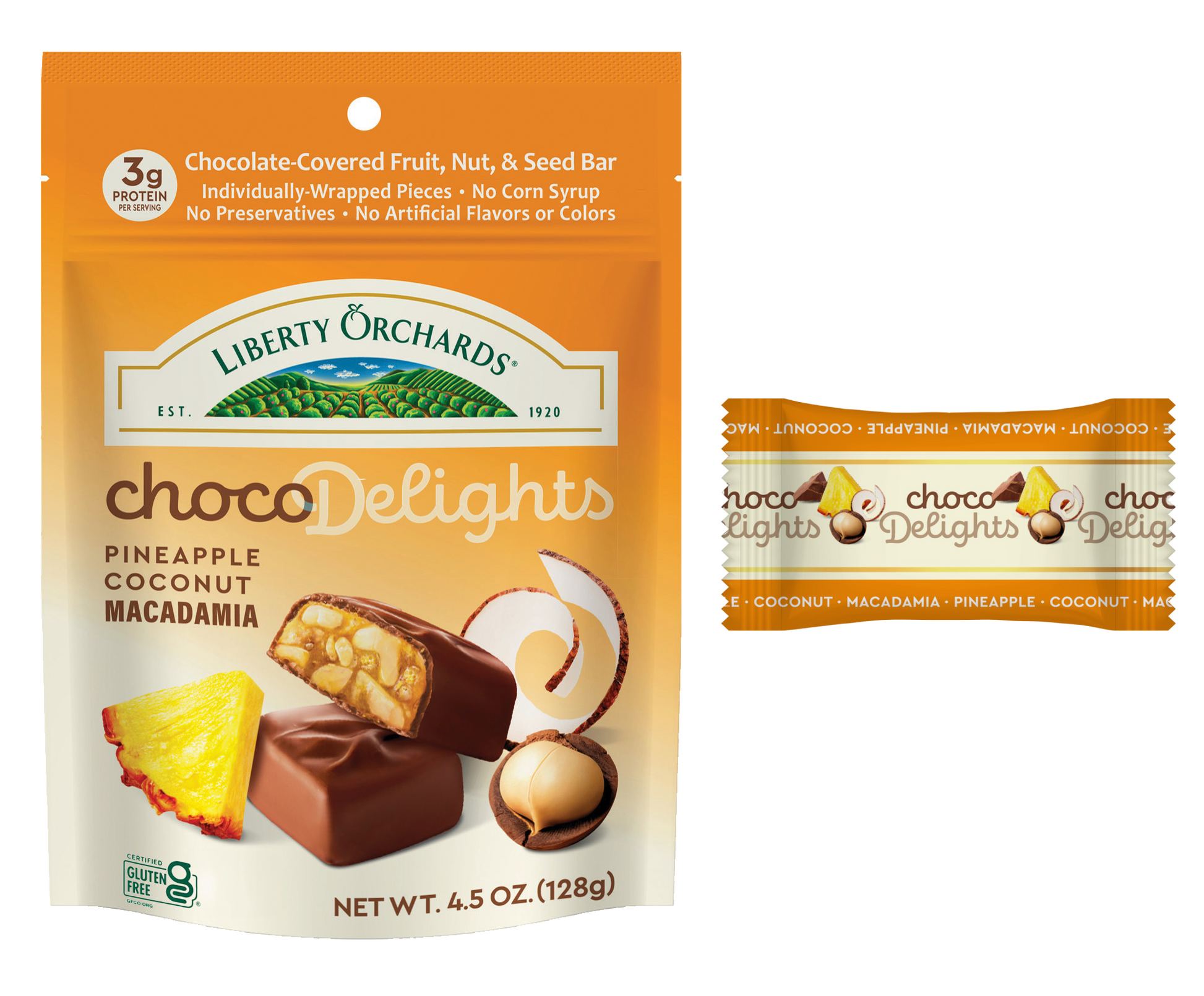 4.5oz ChocoDelights Pineapple-Coconut - Liberty Orchards