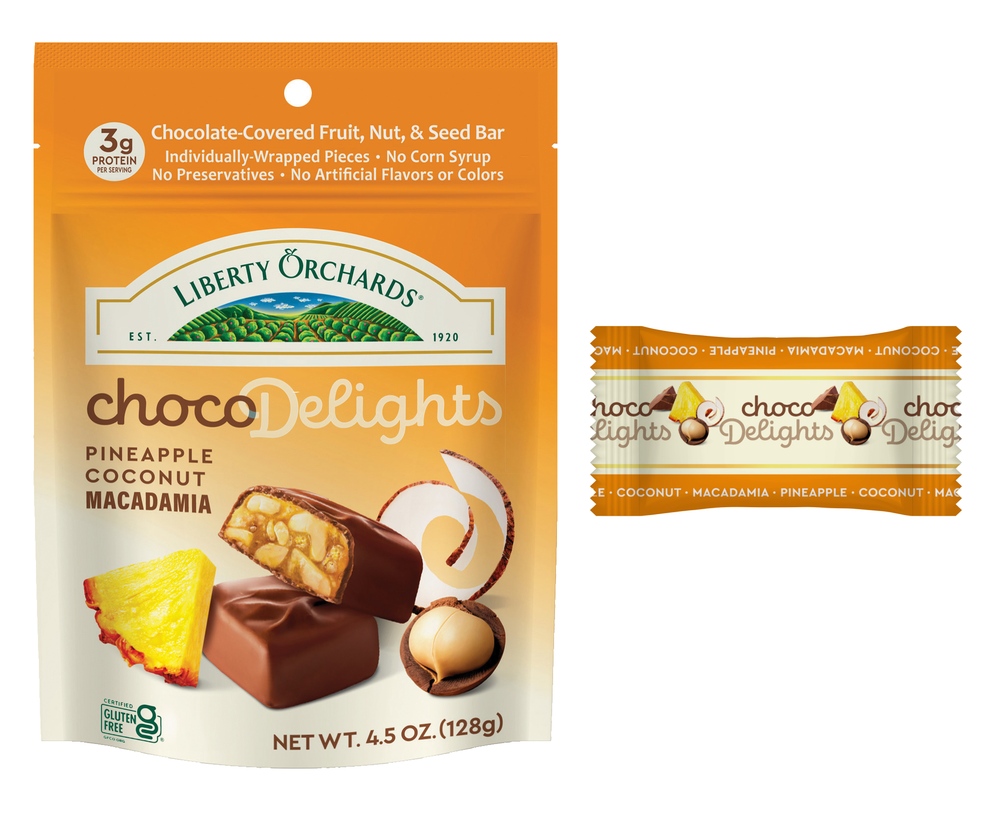 4.5oz ChocoDelights Pineapple-Coconut - Liberty Orchards
