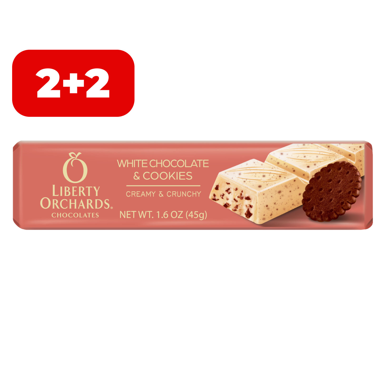 White chocolate mini bar with Cookies