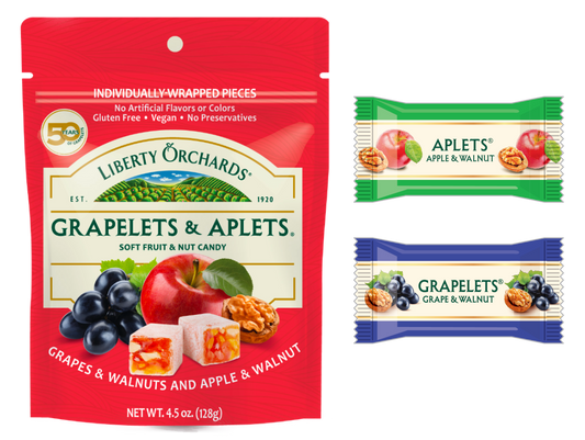 4.5oz Grapelets & Aplets Minis - Liberty Orchards