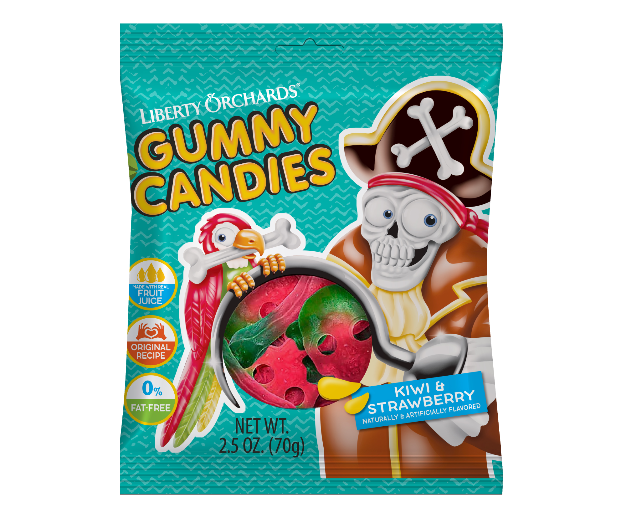2.5oz Gummy Skulls&Bones - Liberty Orchards