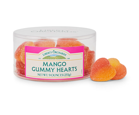 Mango Gummy Hearts - Liberty Orchards