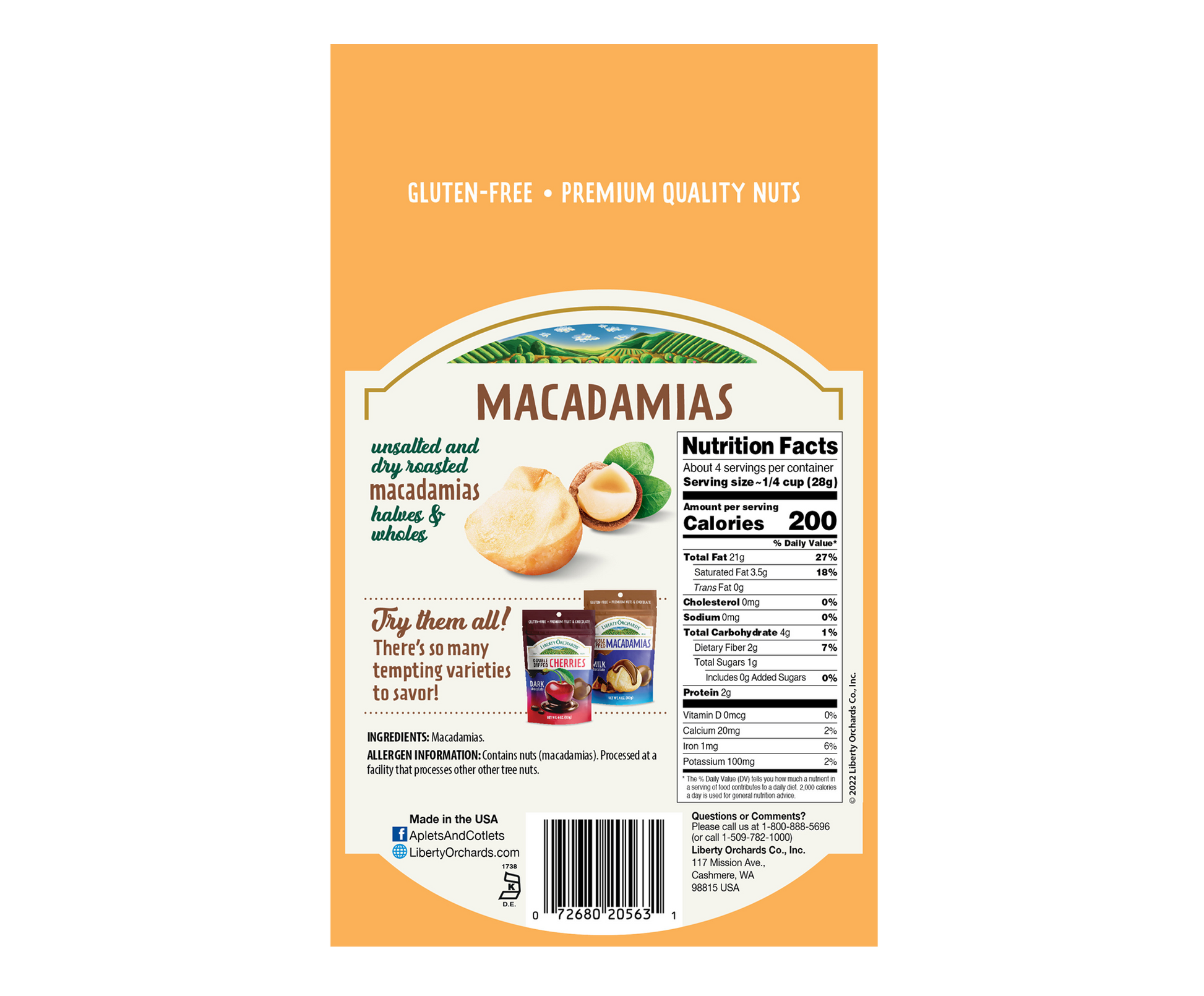 Unsalted & Dry Roasted Halves - Liberty Orchards