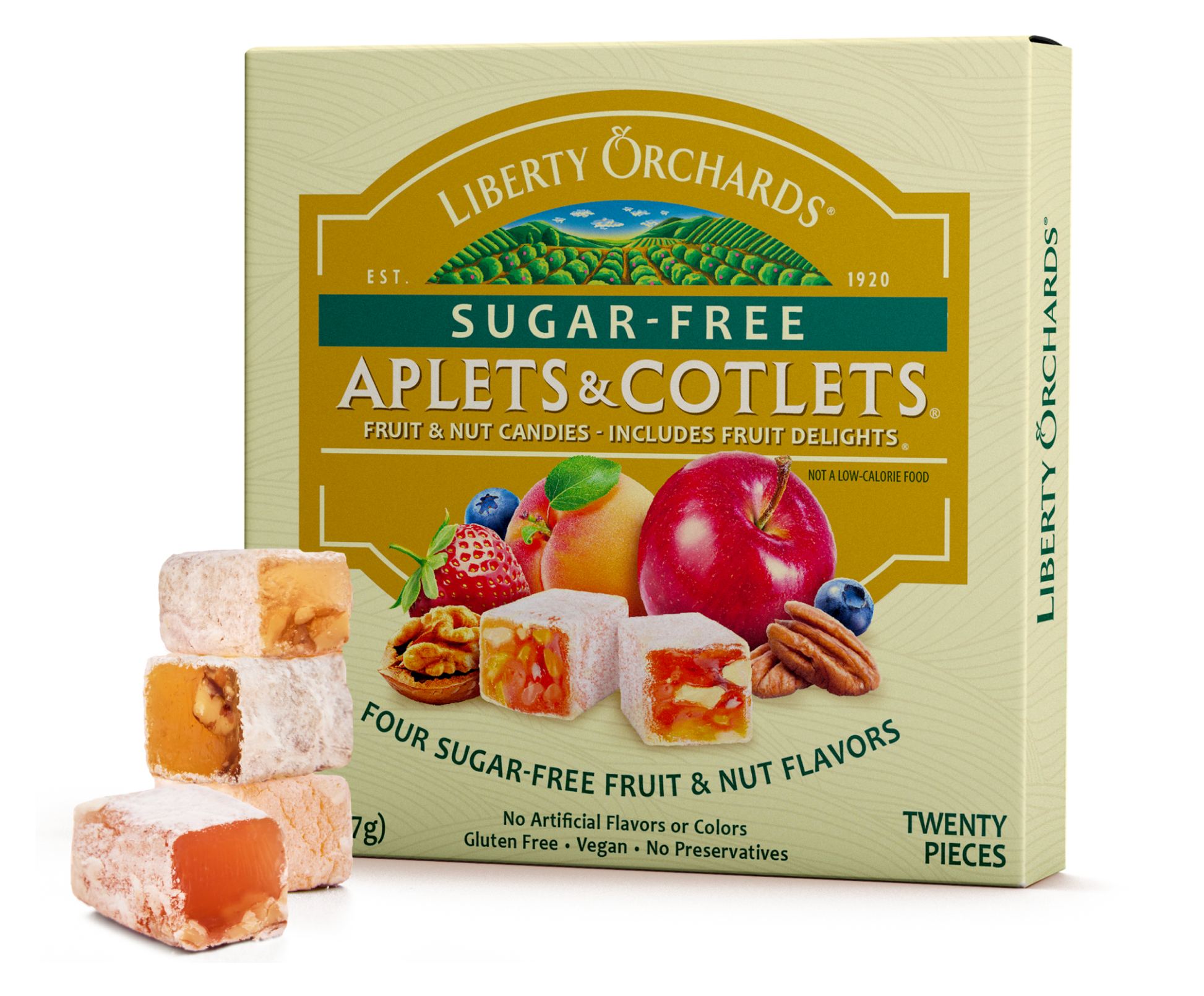 8oz Sugar-Free Aplets & Cotlets + Fruit Delights - Liberty Orchards