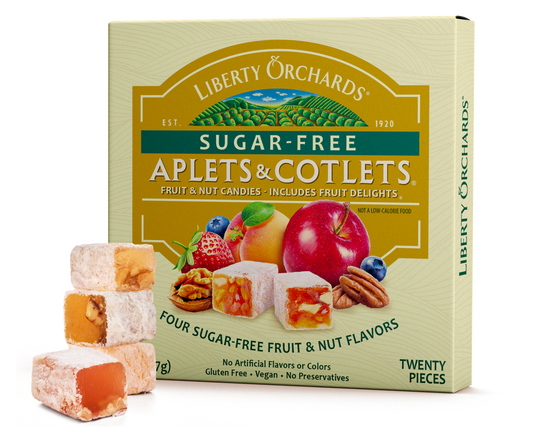 8oz Sugar-Free Aplets & Cotlets + Fruit Delights - Liberty Orchards