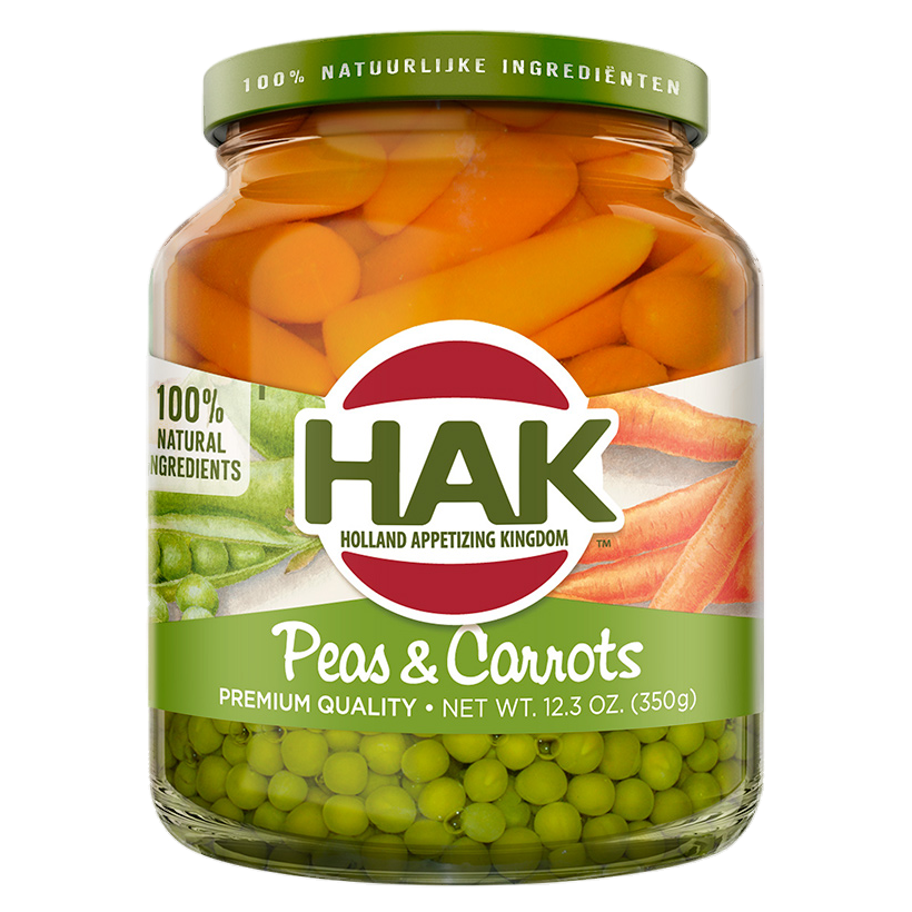 12.3oz HAK Peas & Carrots - Liberty Orchards