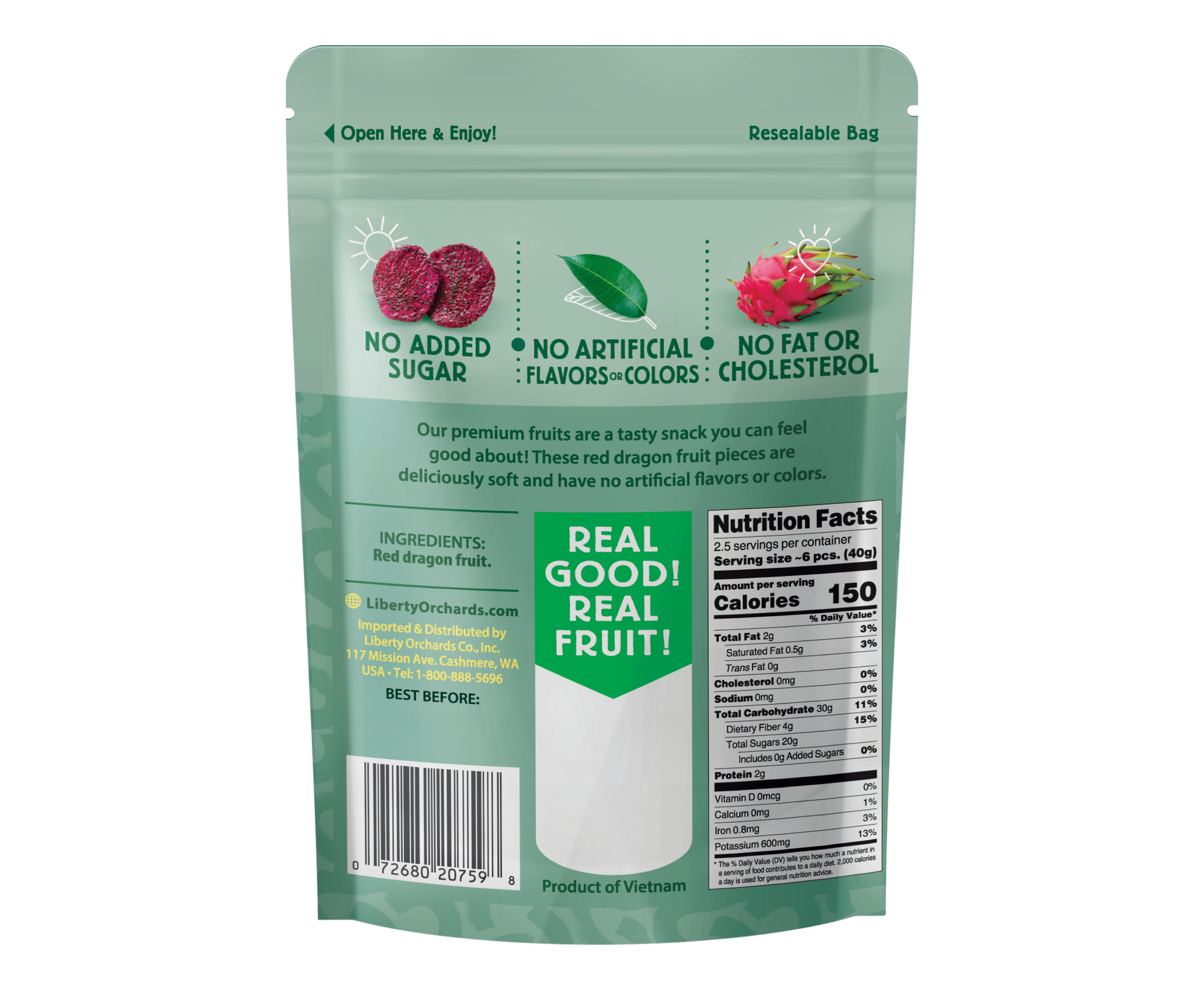 Dried Red Dragon Fruit - Liberty Orchards