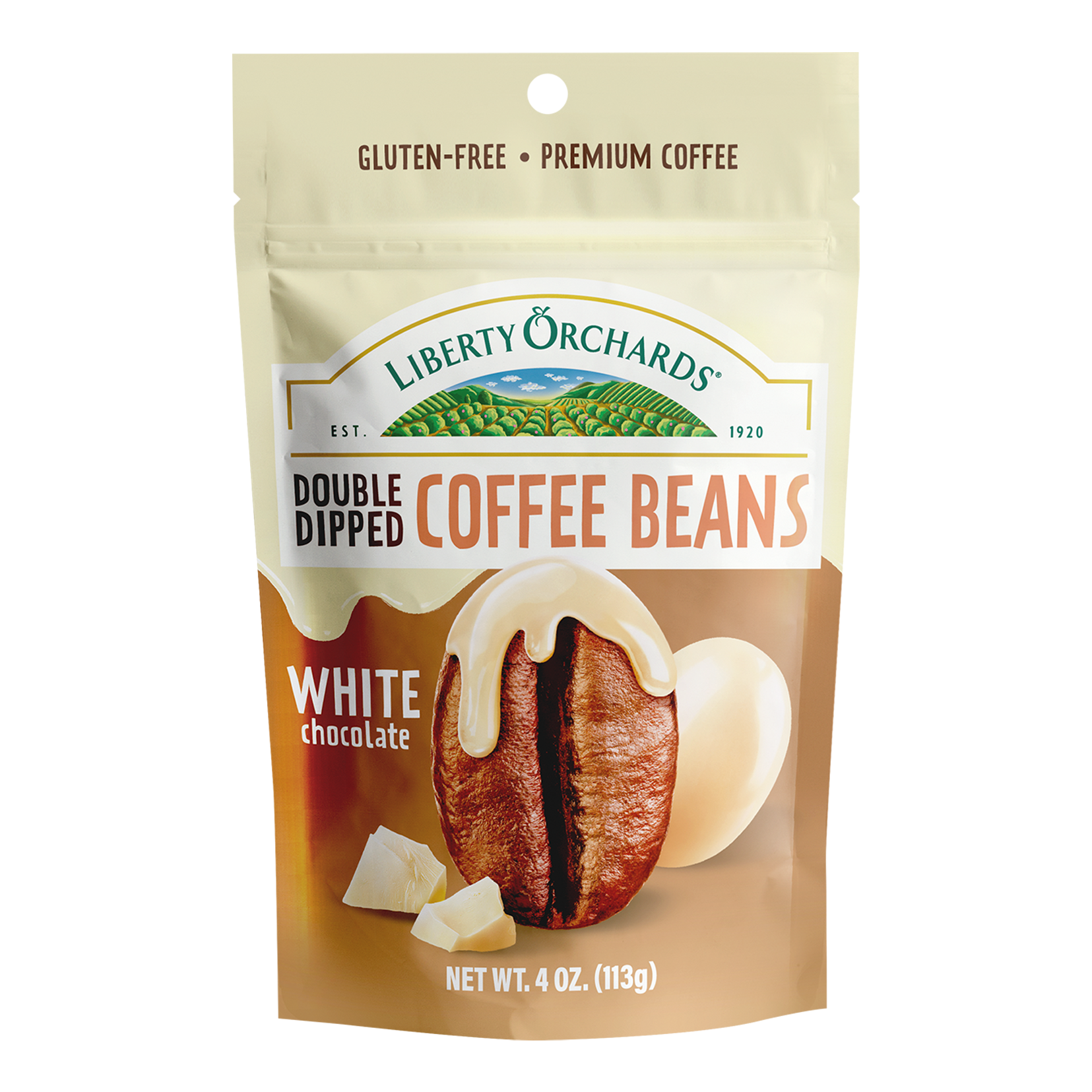 White Chocolate Coffee Beans - Liberty Orchards