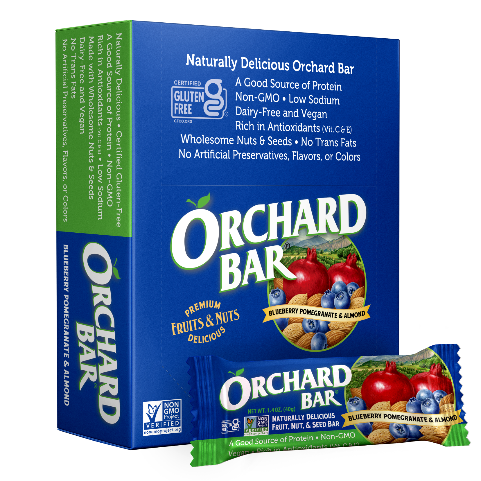 Blueberry Pomegranate Almond Bars - Liberty Orchards