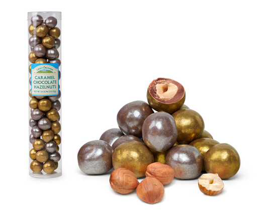 Caramel-Chocolate Hazelnuts - Liberty Orchards