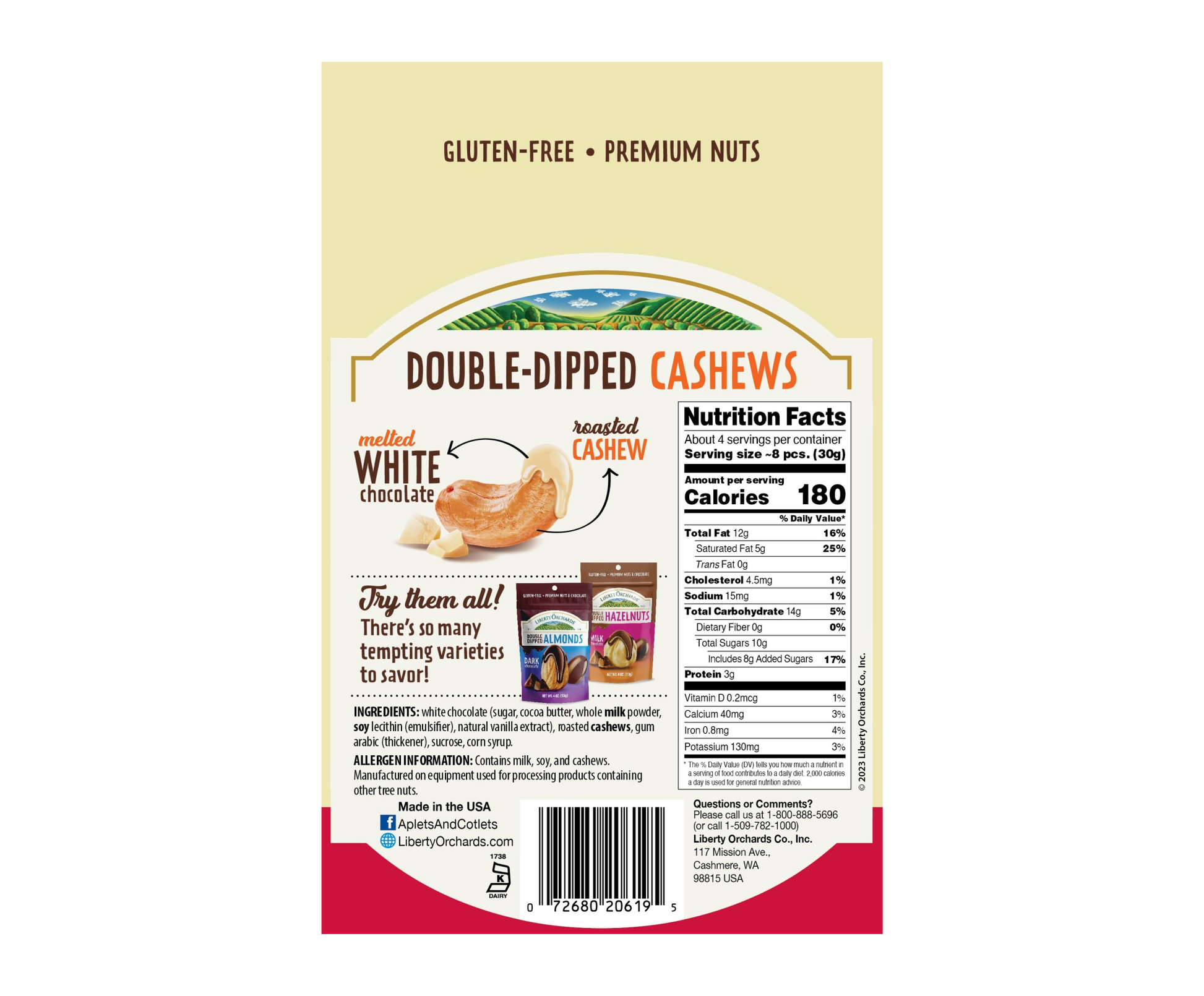 White Chocolate Cashews - Liberty Orchards