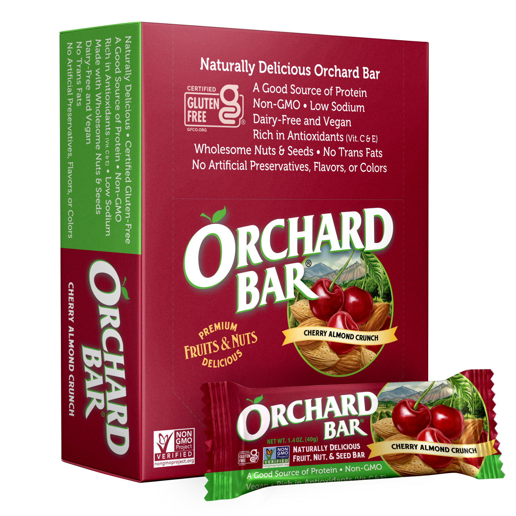 Cherry Almond Crunch Orchard Bars