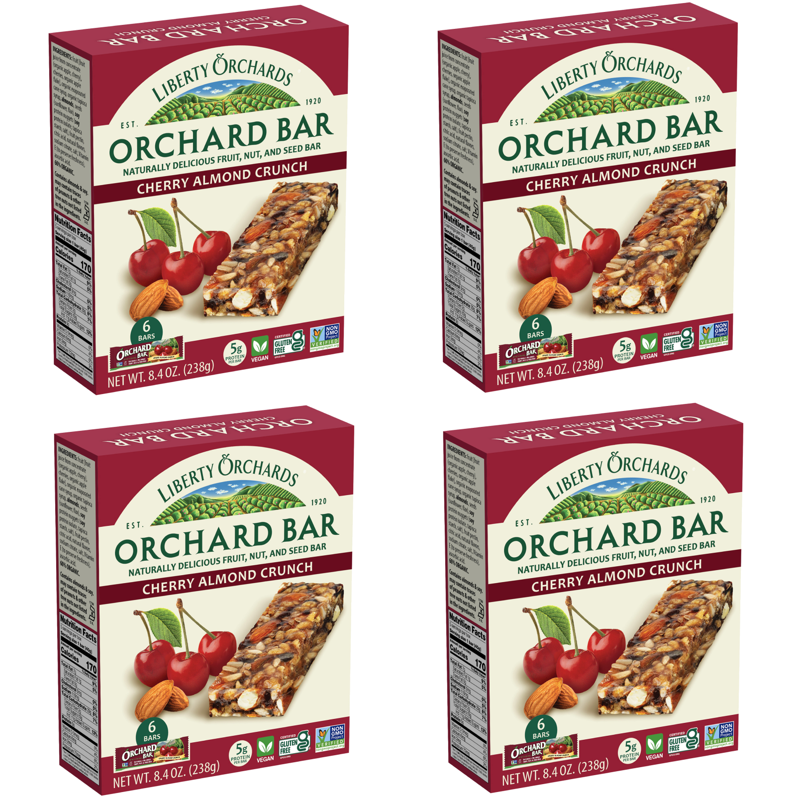 4 Orchard Bars Boxes - Cherry