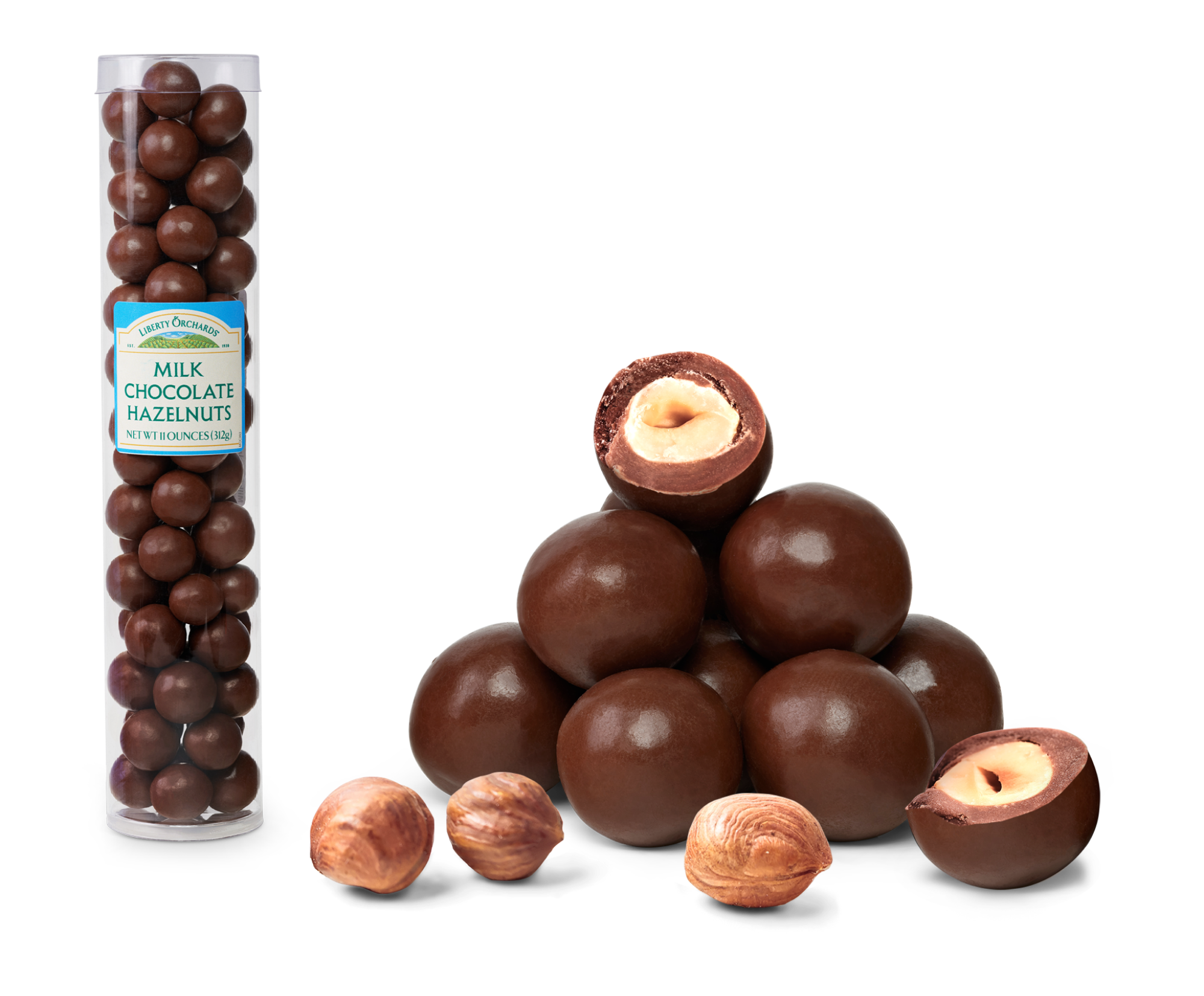 Milk Chocolate Hazelnuts - Liberty Orchards