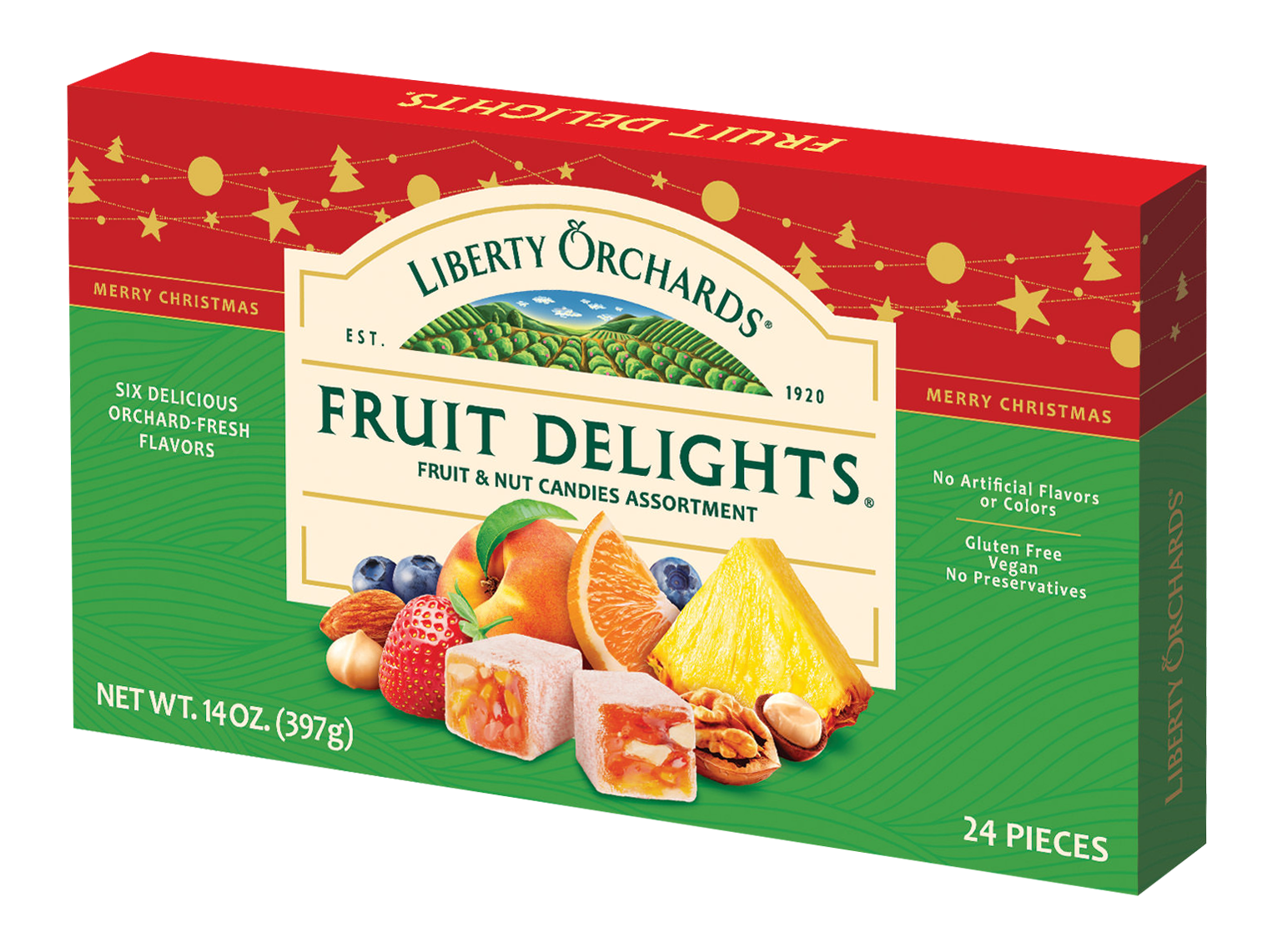 Merry Christmas Gift Box - Fruit Delights - Liberty Orchards