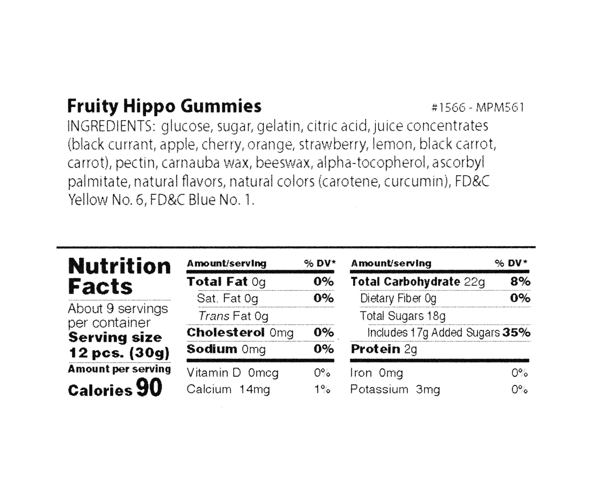 Fruity Hippo Gummies - Liberty Orchards
