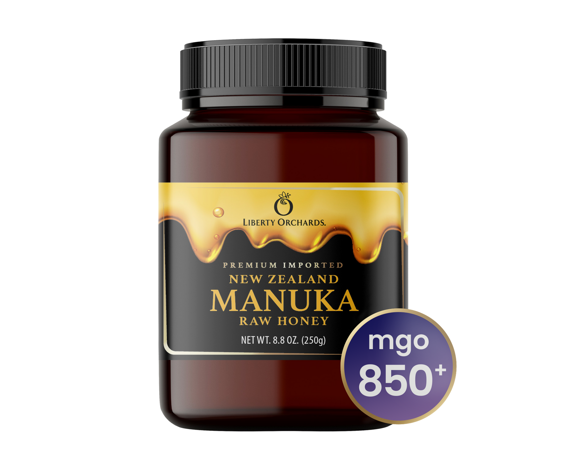 8.8oz MGO 850+ Manuka raw Honey - Liberty Orchards
