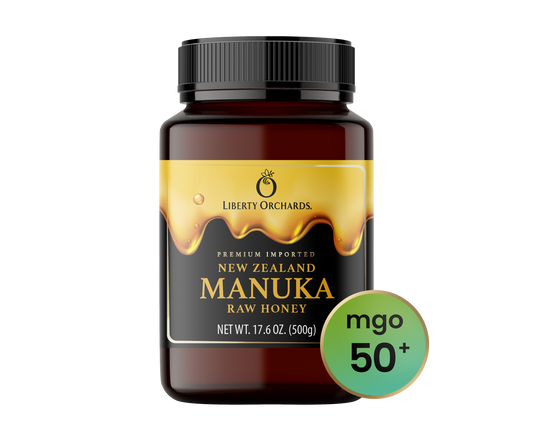17.6oz MGO 50+ Manuka raw Honey - Liberty Orchards