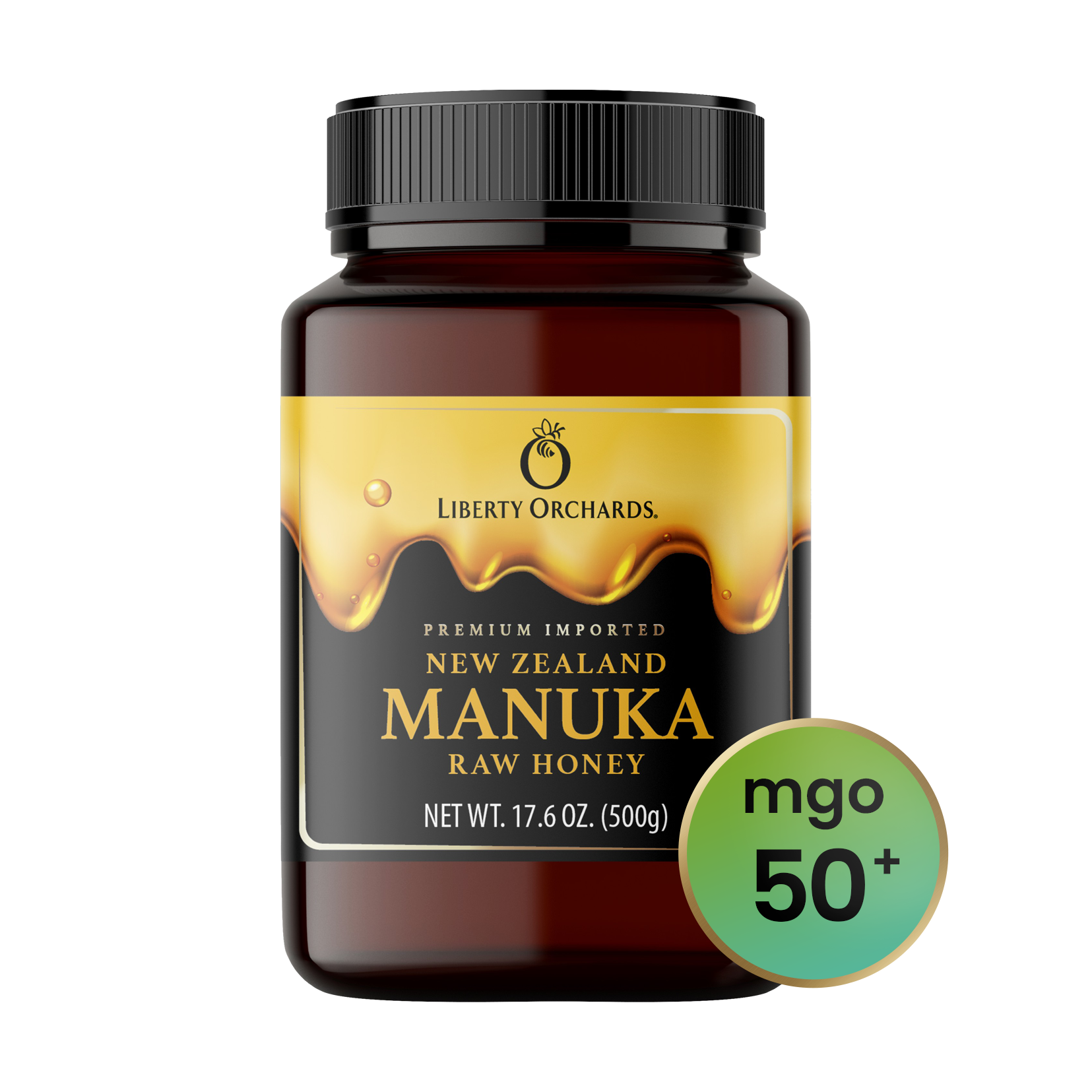 17.6oz MGO 50+ Manuka raw Honey – Liberty Orchards 17.6oz MGO 50+ Manuka raw Honey – Liberty Orchards