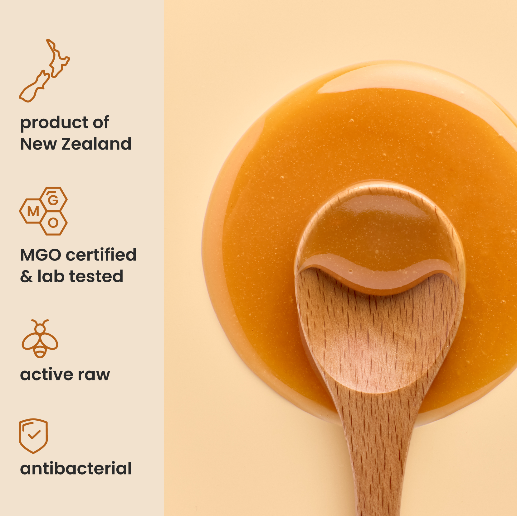 17.6oz MGO 300+ Manuka raw Honey - Liberty Orchards