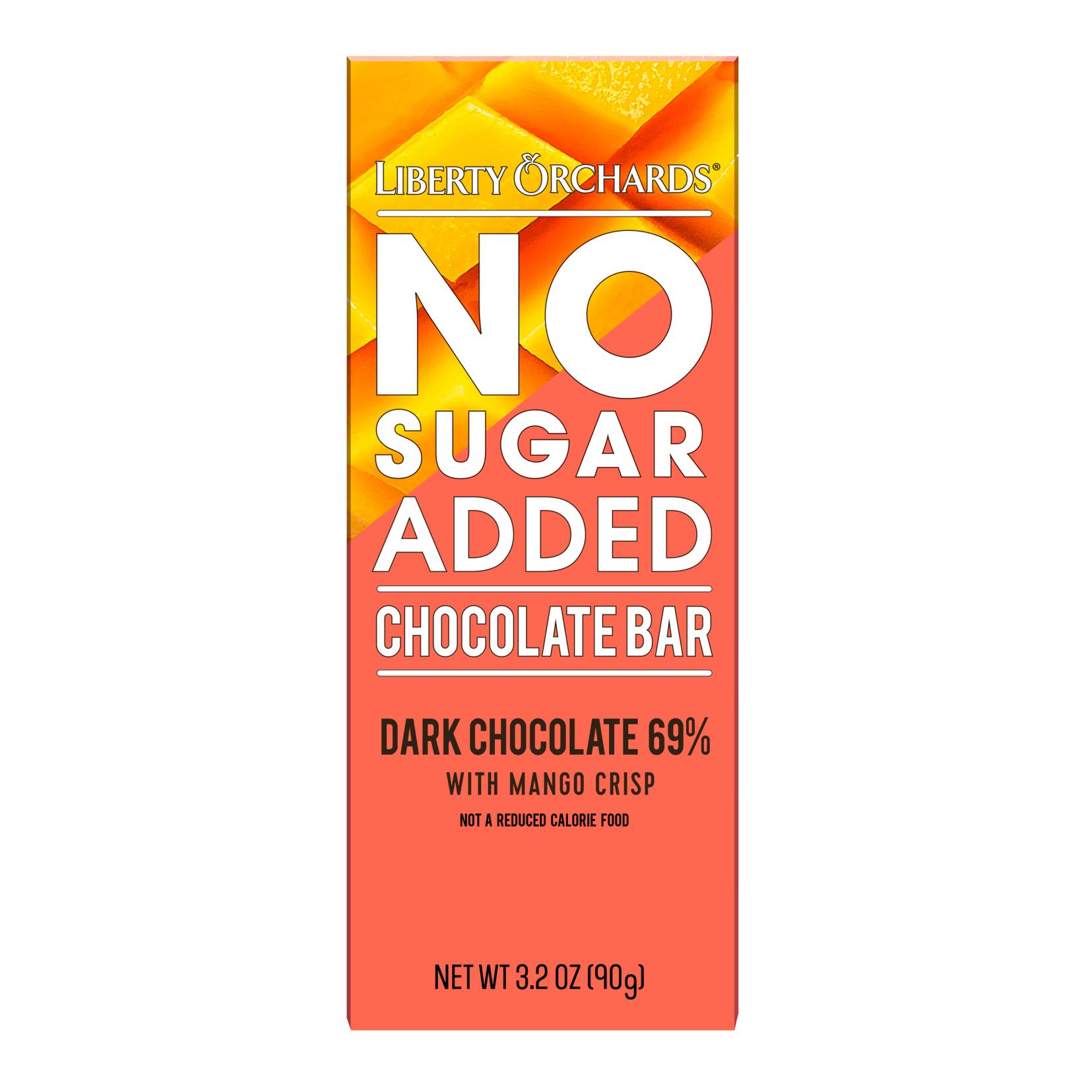 No Sugar Added Dark chocolate bar with mango crisp - Liberty Orchards