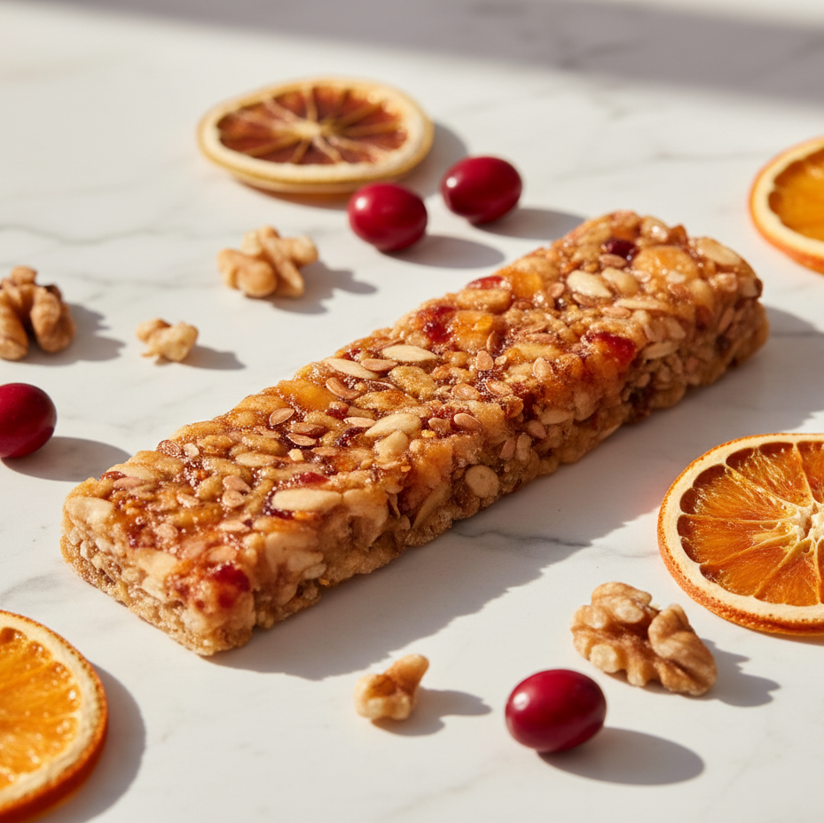 Cranberry Orange & Walnut Bars