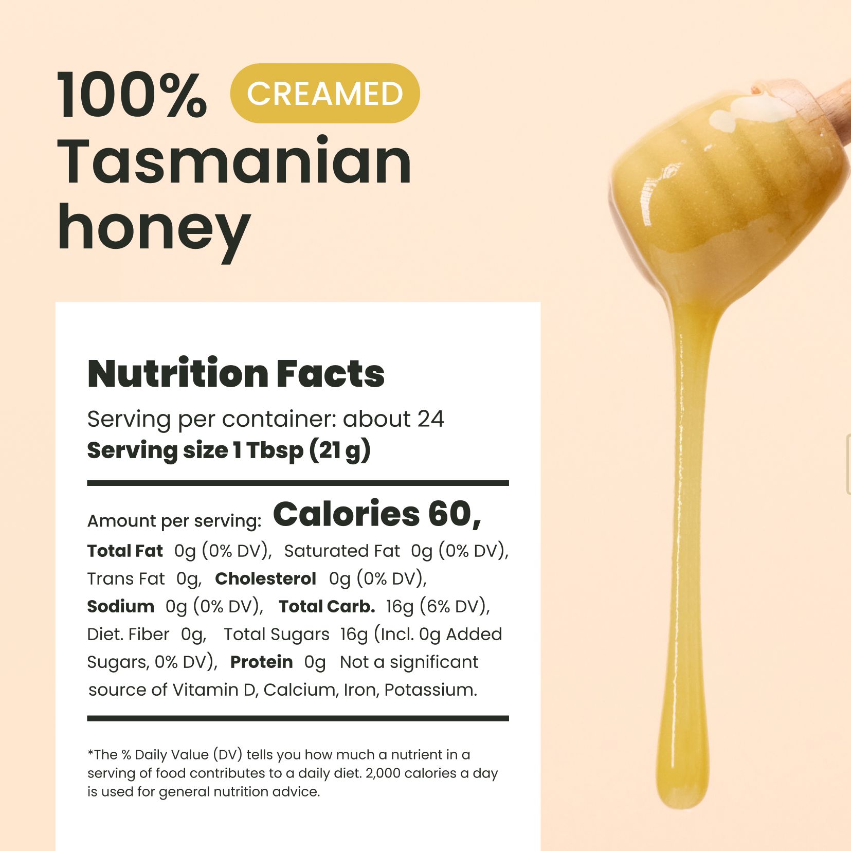 17.6oz Honey Leatherwood (creamed) - Liberty Orchards