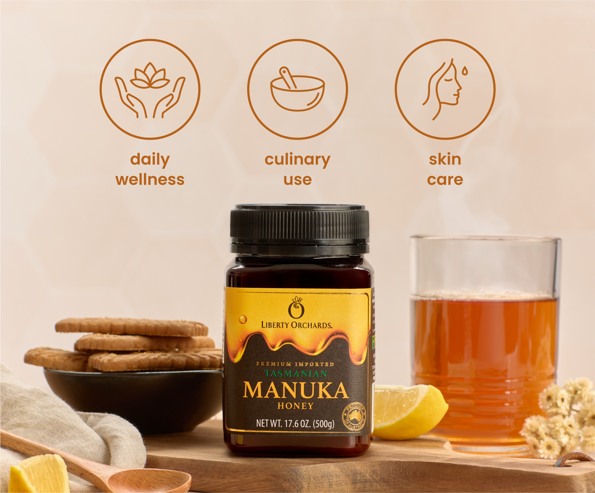 17.6oz Honey Tasmanian Manuka - Liberty Orchards