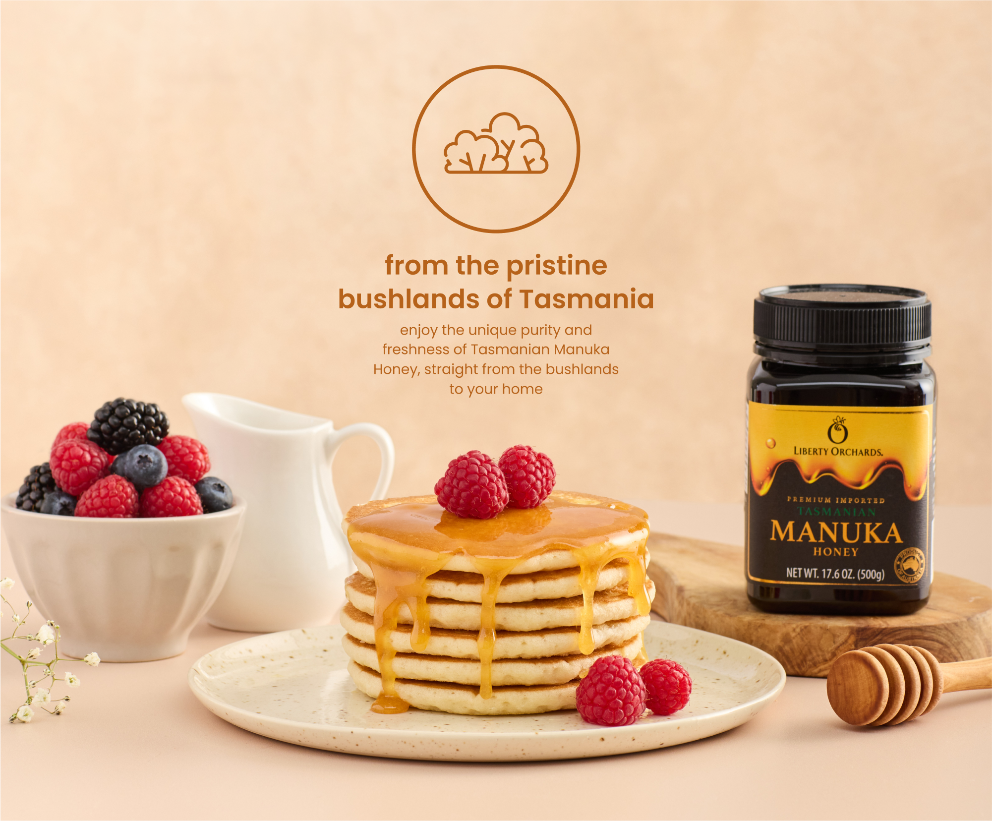 17.6oz Honey Tasmanian Manuka - Liberty Orchards