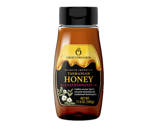 17.6oz Honey Leatherwood (squeeze bottle) - Liberty Orchards