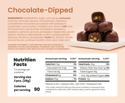 7.5oz Chocolate-Dipped Fruit Delights - Liberty Orchards