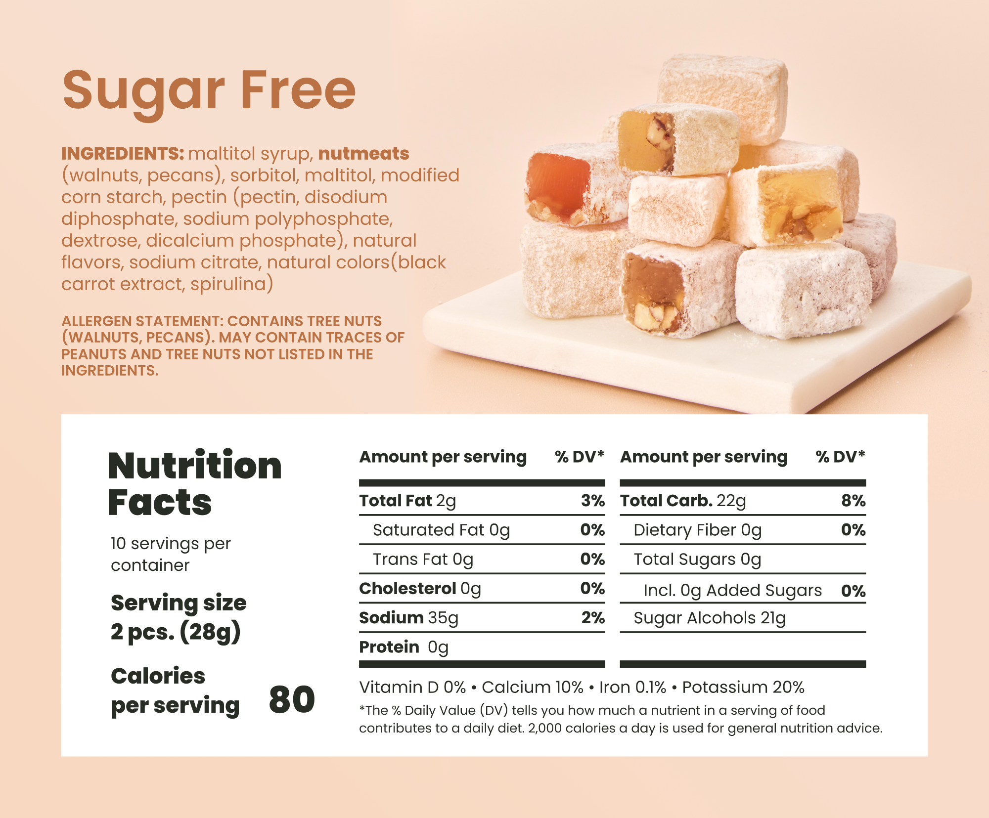 8oz Sugar-Free Aplets & Cotlets + Fruit Delights - Liberty Orchards