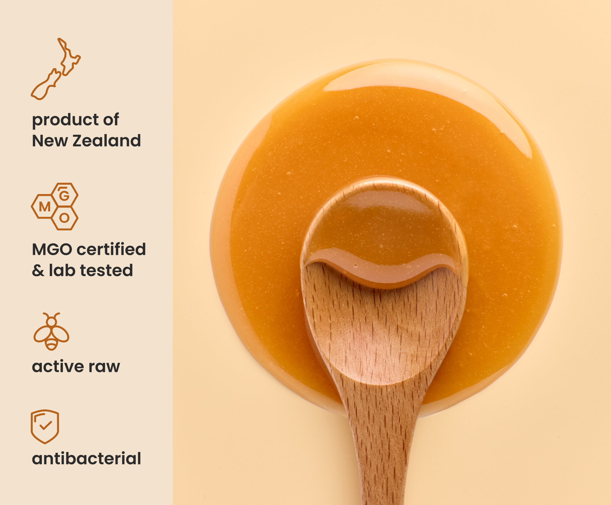 8.8oz MGO 500+ Manuka raw Honey - Liberty Orchards