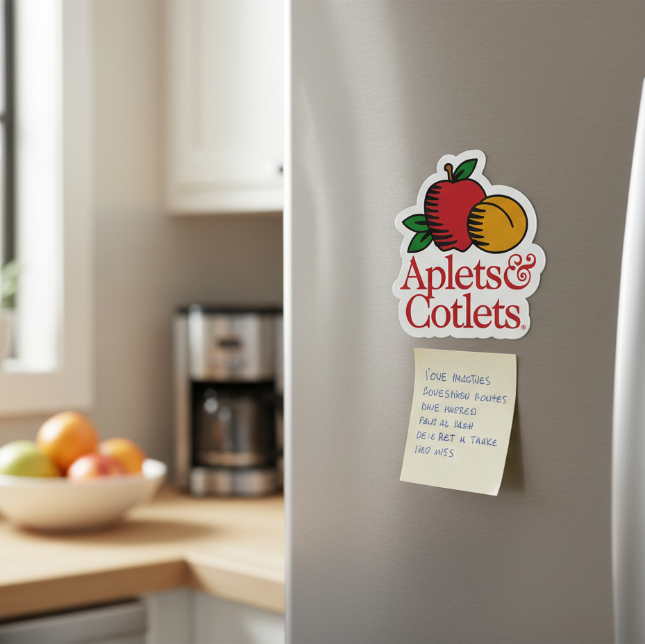 Vinyl Aplets & Cotlets Logo Magnet (2.5” tall)