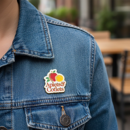 Aplets & Cotlets Logo Pin (1” tall)