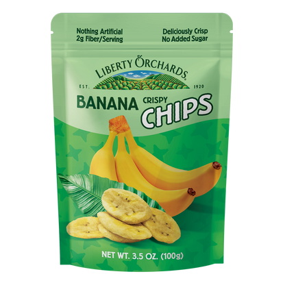 Crispy Dried Banana chips - Liberty Orchards