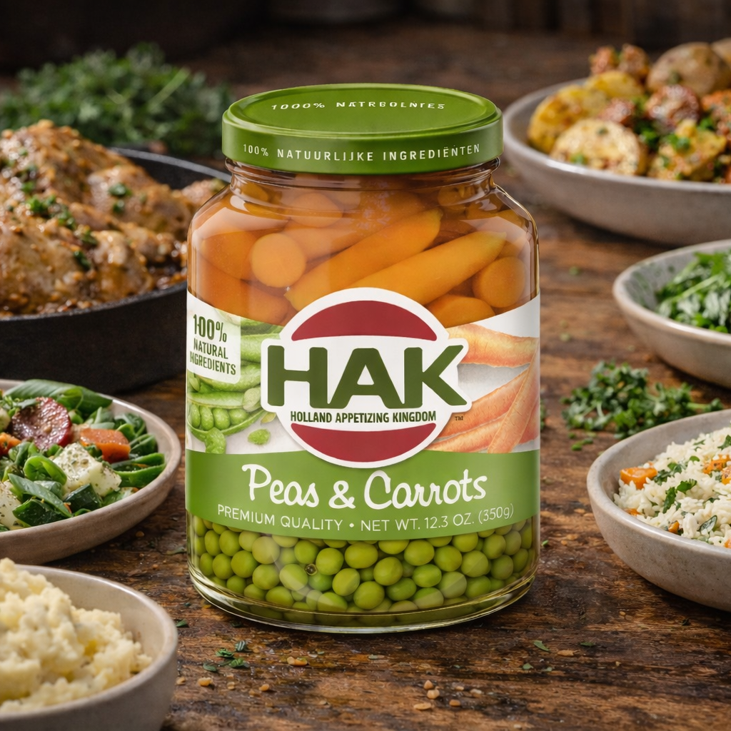 Jar of HAK Peas & Carrots