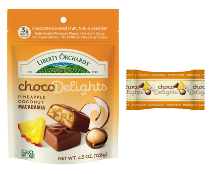 4.5oz ChocoDelights Pineapple-Coconut - Liberty Orchards