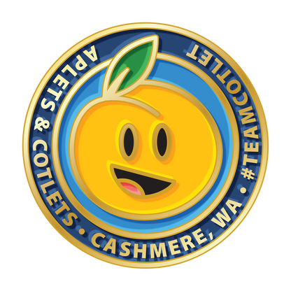 Team Cotlet Spirit Pin (1” round) - Liberty Orchards