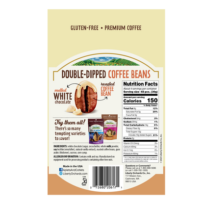 White Chocolate Coffee Beans - Liberty Orchards