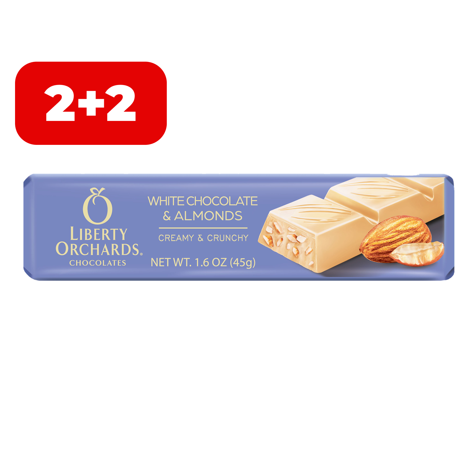 White chocolate mini bar with Almonds