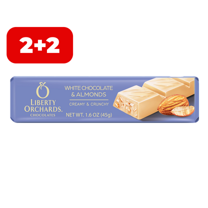 White chocolate mini bar with Almonds