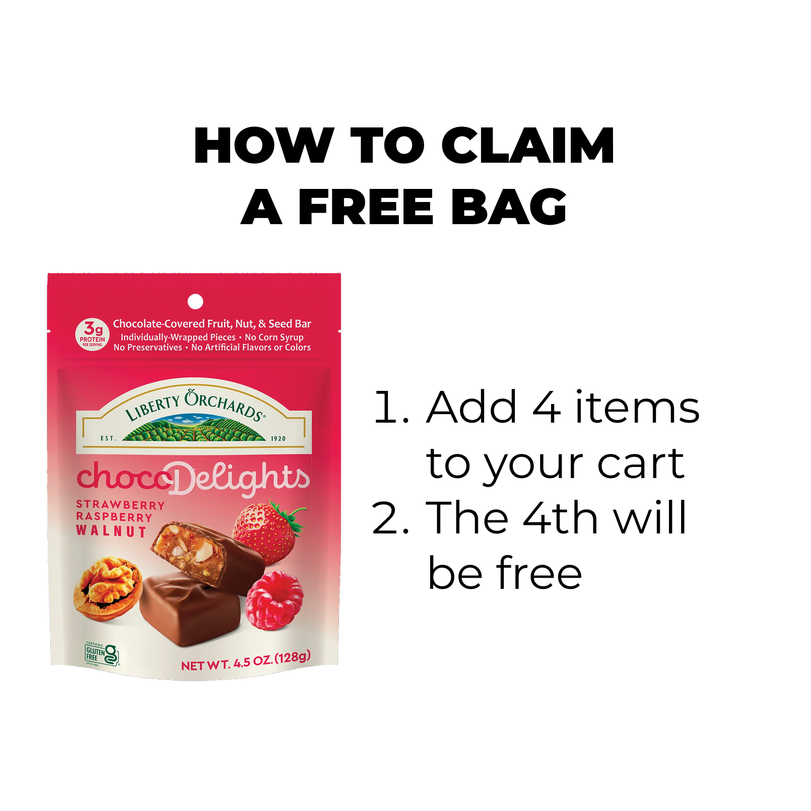 4.5oz ChocoDelights Strawberry-Raspberry – Liberty Orchards