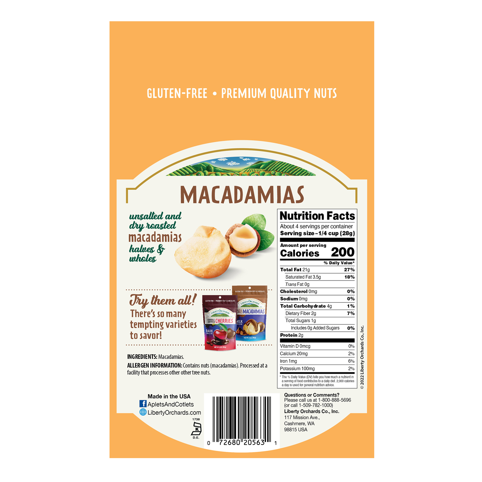 Unsalted & Dry Roasted Halves - Liberty Orchards