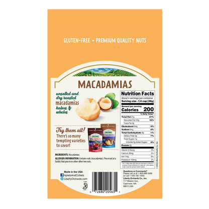 Unsalted & Dry Roasted Halves - Liberty Orchards