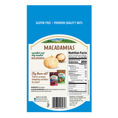 Unsalted & Dry Roasted Wholes - Liberty Orchards